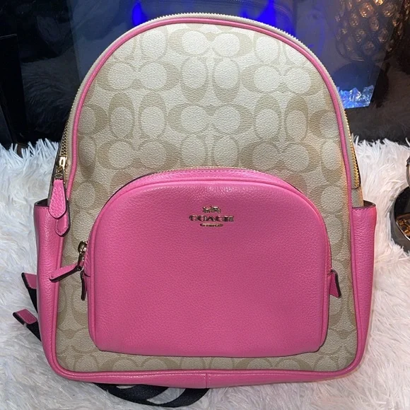 Coach | Bags | Coach Court Backpack In Signature Canvas In 